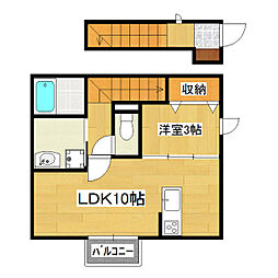 エスキーナ 1LDKの間取図画像