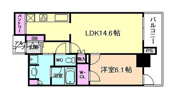 大阪府大阪市北区大淀南2丁目(賃貸マンション1LDK・6階・52.26㎡)の写真 その2