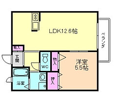 メゾンドコウ 205 ｜ 大阪府大阪市此花区伝法5丁目（賃貸アパート1LDK・2階・42.00㎡） その2