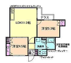 大阪府大阪市西淀川区御幣島3丁目（賃貸マンション2LDK・1階・50.06㎡） その2