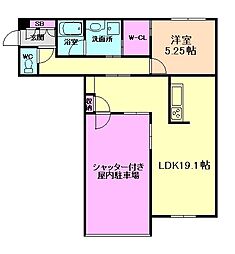 Ncoda 1LDKの間取図画像