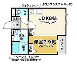 kit石橋阪大前 1LDKの間取図画像