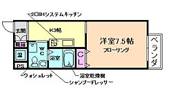 Seldom蛍池 1Kの間取図画像