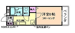 プレミアメゾン小野原東 1Kの間取図画像