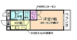 ハイツホシガキ 1Kの間取図画像