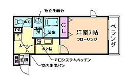 東和ビルディング 1Kの間取図画像