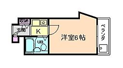 エトワールオーク 1Kの間取図画像