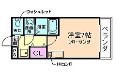メゾンド和 ワンルームの間取図画像