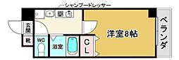 エクセルハイツ 1Kの間取図画像