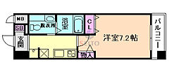 セレッソコートリバーサイドOSAKA 1Kの間取図画像