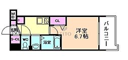 Luxe三国駅前 1Kの間取図画像