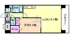 ア・ミュゼ新大阪 1LDKの間取図画像