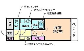 アジュール豊中末広 404 ｜ 大阪府豊中市末広町2丁目（賃貸マンション1K・4階・25.00㎡） その2