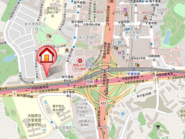 大阪府豊中市新千里西町2丁目(賃貸マンション2LDK・5階・63.06㎡)の写真 その17