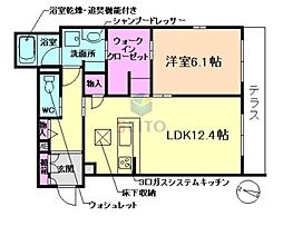 BONRAVIN 1LDKの間取図画像