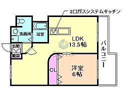 池田マンション 1LDKの間取図画像