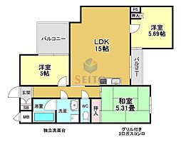 メゾン福殊 3LDKの間取図画像