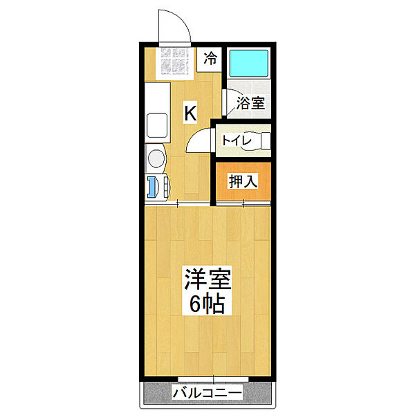 柿本マンション　B棟 ｜茨城県つくば市天久保3丁目(賃貸マンション1K・1階・19.93㎡)の写真 その6