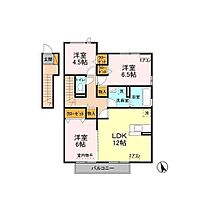 モダンコート　D  ｜ 茨城県つくば市東光台3丁目（賃貸アパート3LDK・2階・71.99㎡） その2