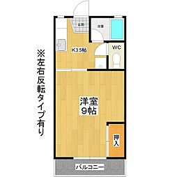 コーポソフィア 1階1Kの間取り