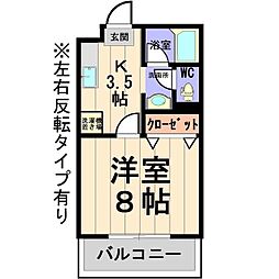 間取図画像 1K