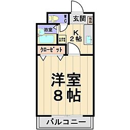 サニー・サイド 1Kの間取図画像