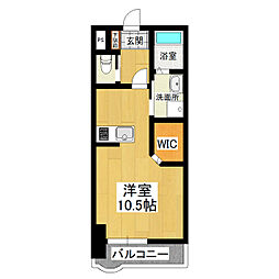 ハイパー桜 ワンルームの間取図画像