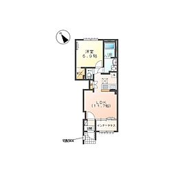 HARU TERRACE(ハルテラス) 1LDKの間取図画像