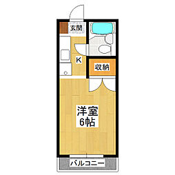 メゾン藤・花畑 ワンルームの間取図画像