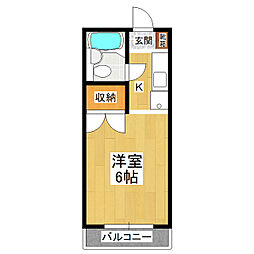 メゾン藤・花畑 ワンルームの間取図画像