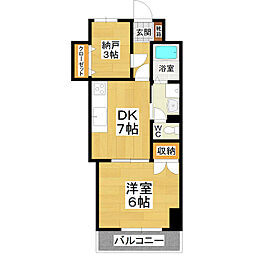 アーク・エフォール桜町 1SDKの間取図画像