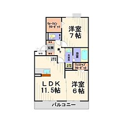 エミネンスMA 2LDKの間取図画像