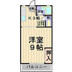 ザドリーム2 1Kの間取図画像