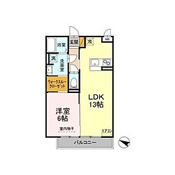アーリエス.K 1LDKの間取図画像