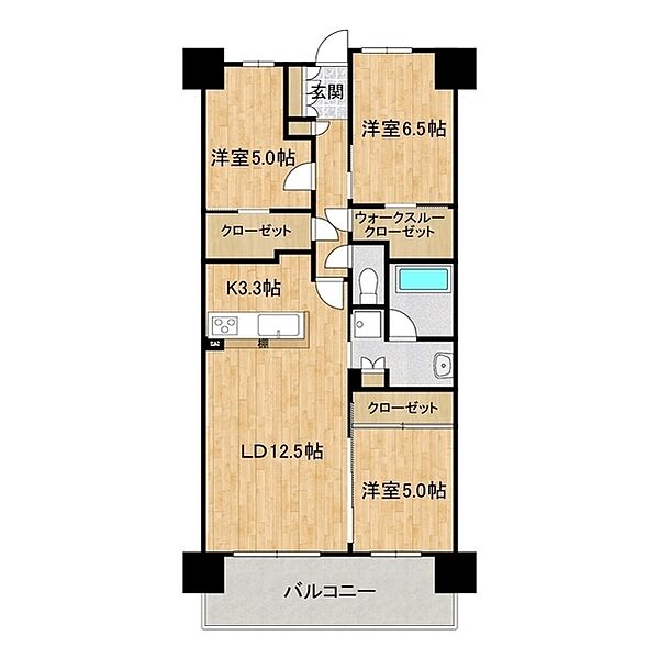 メイツつくば 1304｜茨城県つくば市吾妻1丁目(賃貸マンション3LDK・13階・76.22㎡)の写真 その2