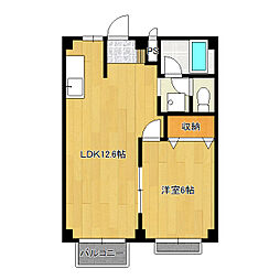 グリーンパールつくば 1LDKの間取図画像