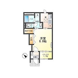つくば市倉掛新築アパート(仮 1Kの間取図画像
