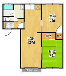 ラフォーレ大沢パート1 2LDKの間取図画像