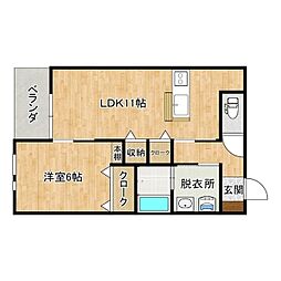 ウエストサイドストラーダ 1LDKの間取図画像