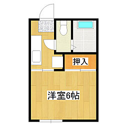 ニューパレス 1Kの間取図画像