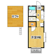 エランドールＢ 106 ｜ 茨城県稲敷郡阿見町阿見（賃貸アパート1K・1階・23.18㎡） その2