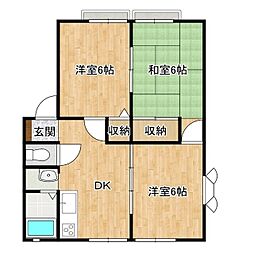 クレール刈谷 3DKの間取図画像
