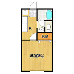 泉ハイツ 1Kの間取図画像