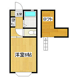ハイツヒロ 1Kの間取図画像