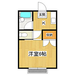 ラスブリサスA 1Kの間取図画像