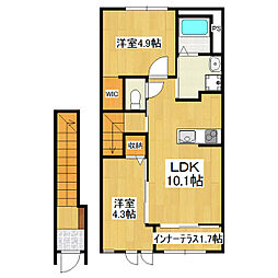Exellent　Palace 2階2LDKの間取り