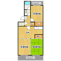 エスポワール 3DKの間取図画像