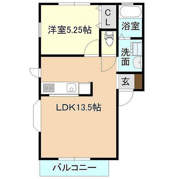 茨城県つくばみらい市小絹(賃貸アパート1LDK・3階・39.87㎡)の写真 その2