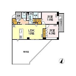 プライム フォレスト 百合ケ丘 2LDKの間取図画像