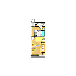 ORVIETO松前台 1Kの間取図画像